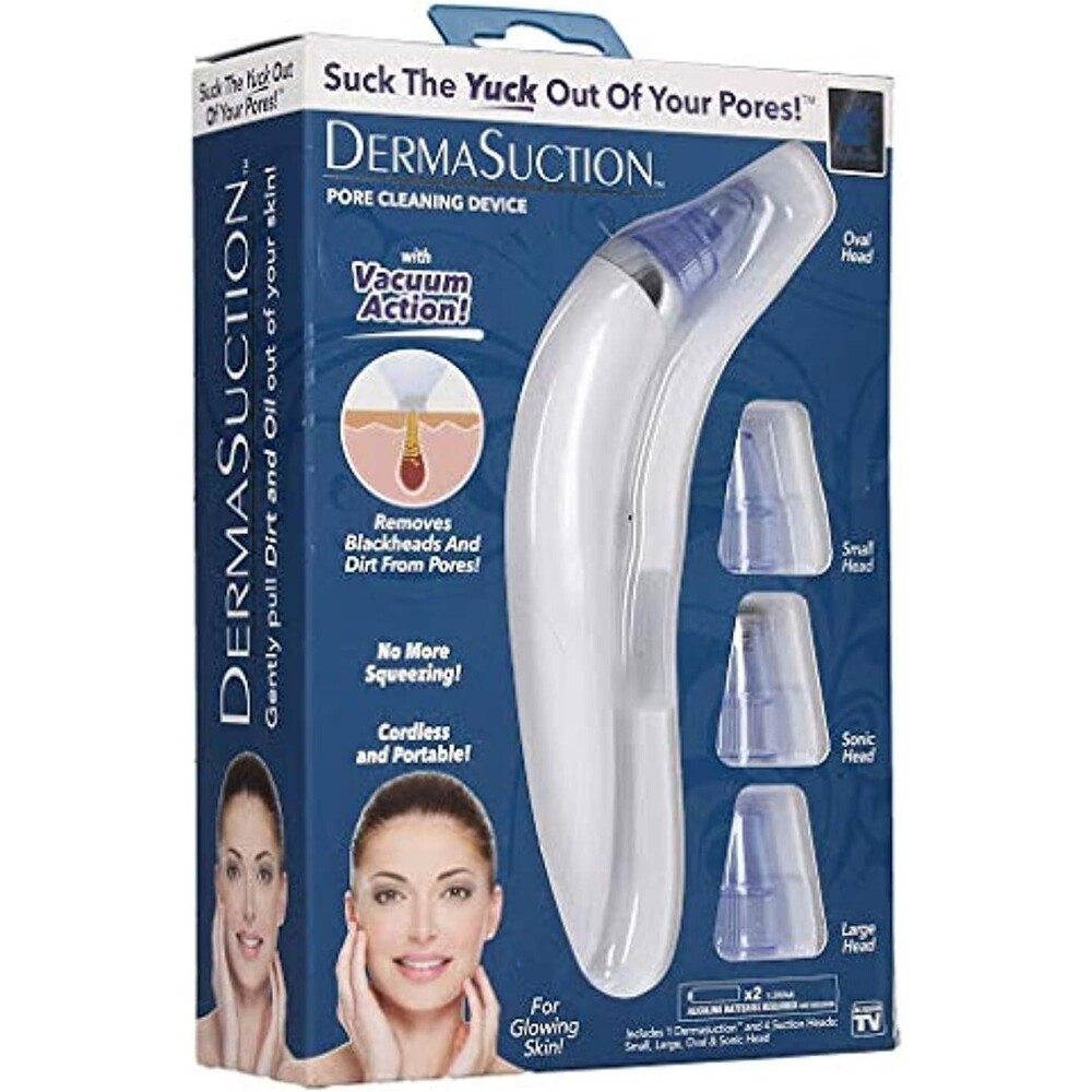 DermaSuction Facial Pore Vacuum, Blackhead Remover Cleans Pores Gently